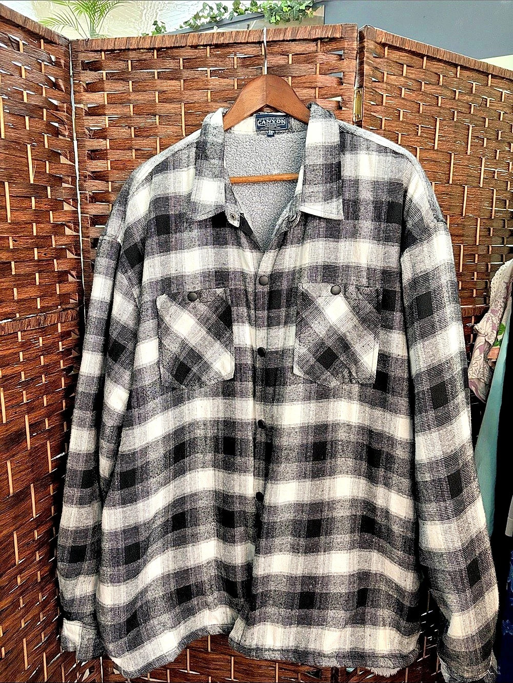 Canyon River Blues Men'S 3XL Plaid Fleece Jacket Shacket